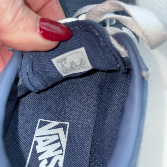 Vans Old Skool Sneakers Kids Youth Size 2 Blue White Low Top Skate Shoes - Picture 6 of 6